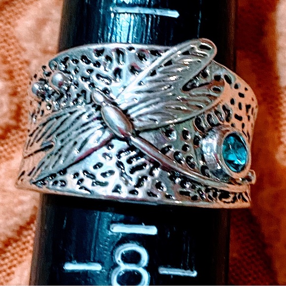 Dragonfly silver plated ring size 7 - Picture 4 of 4
